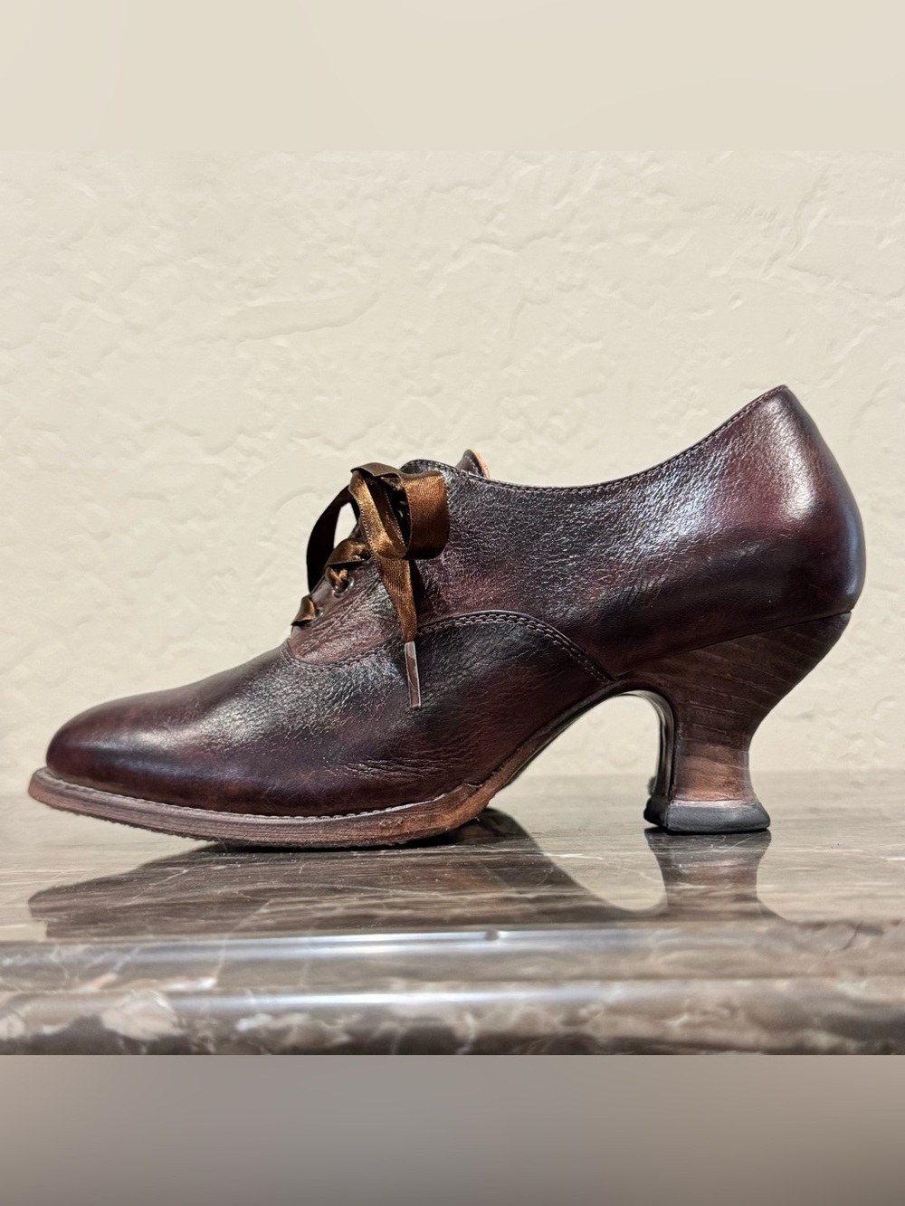 Oak Tree Farms Victorian Edwardian Leather Heeled Shoes